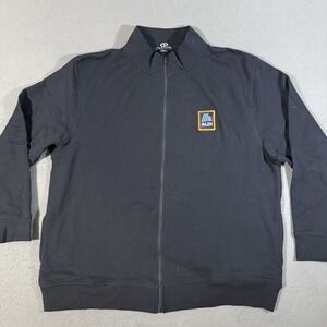 Vantage Unisex Aldi Zip Up Jacket Blue Size XL Long Sleeve Mock Neck Employee